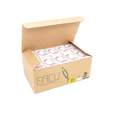 Vue 2 de Aiguilles d’acupuncture manche cuivre Modèle EACU CB (Copper Brand) – 100 pce