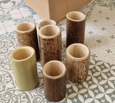 Vue 4 de ONTAKE bamboo chinois tacheté – Moxibustion japonaise