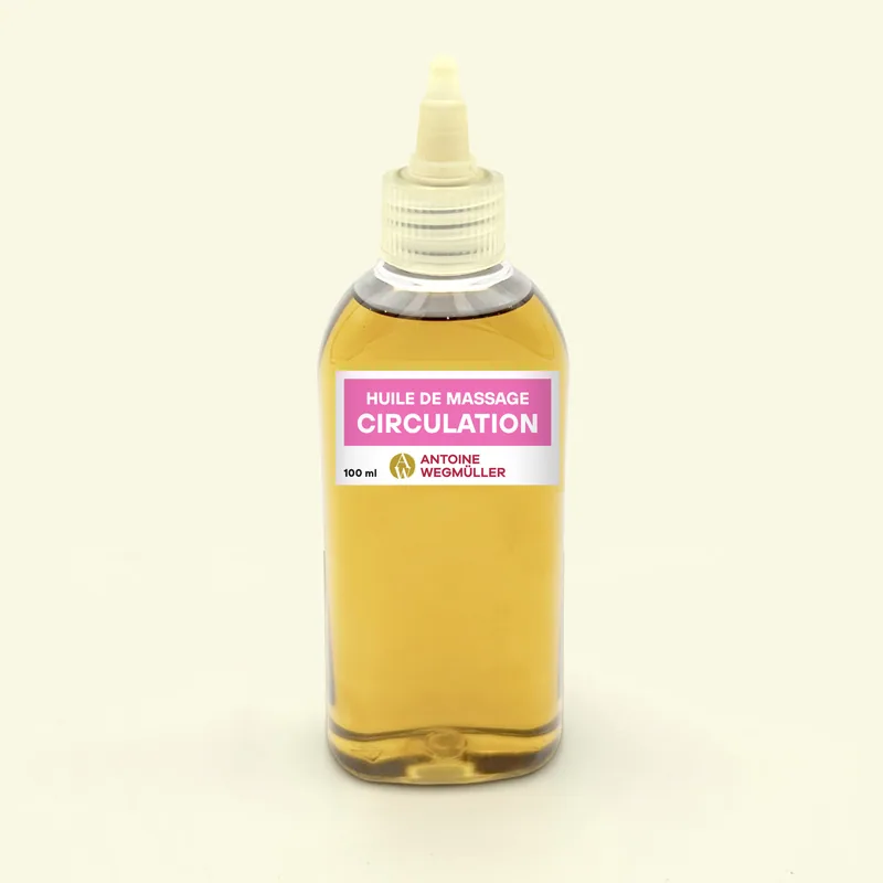 Huile circulatoire pour le massage