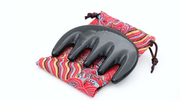 Guasha en corne peigne demi-lune